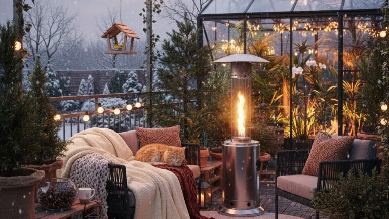 zimowa aranzacja tarasu i balkonu