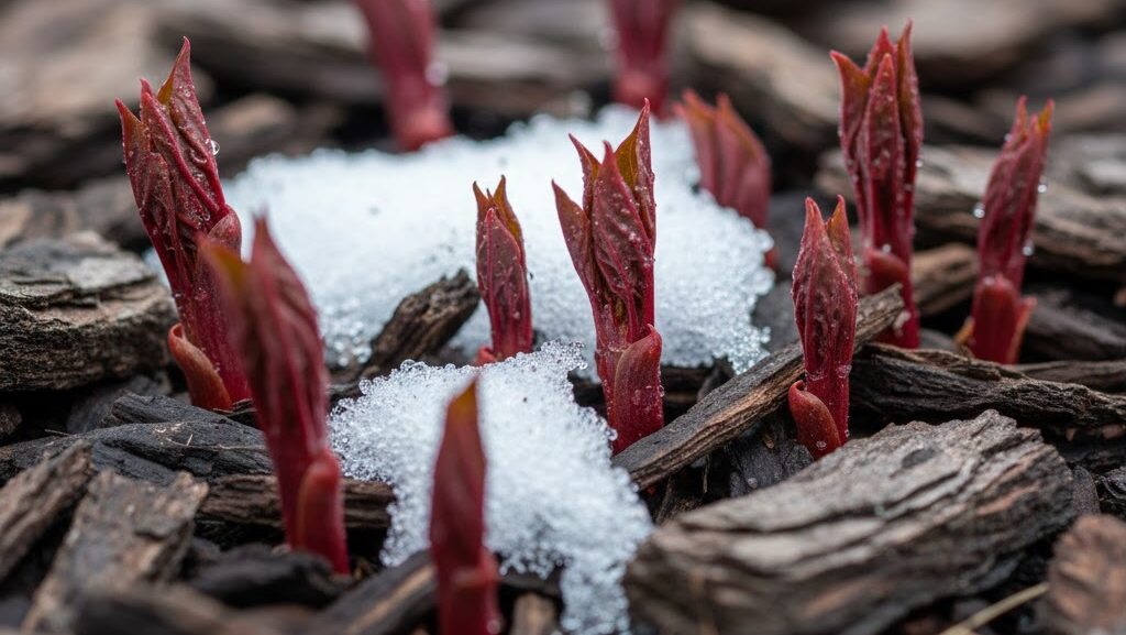 Prace ogrodowe w styczniu, Pielęgnacja ogrodu zimą, piwonie